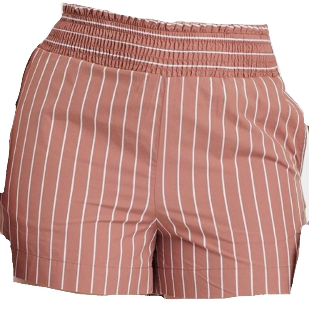 a new day Terracotta and White Striped Shorts